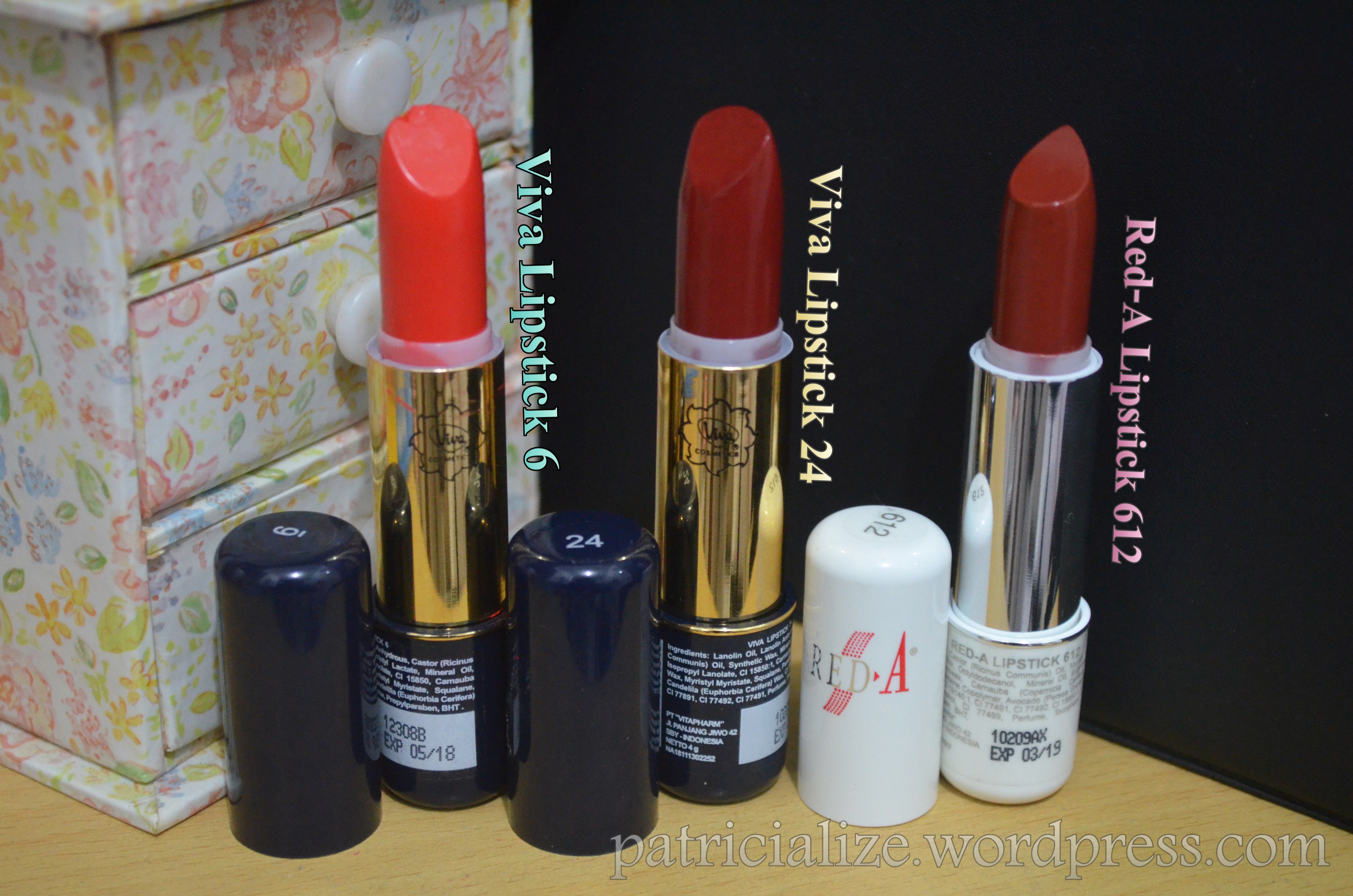 Review Viva Lipstick No 6 24 Dan Red A Lipstick No 612 My